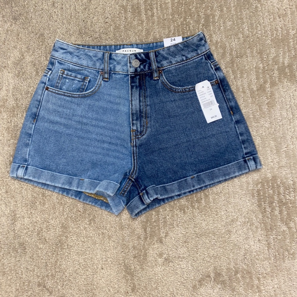 New MRSP $49.50 PACSUN mom Shorts Blue Size 24